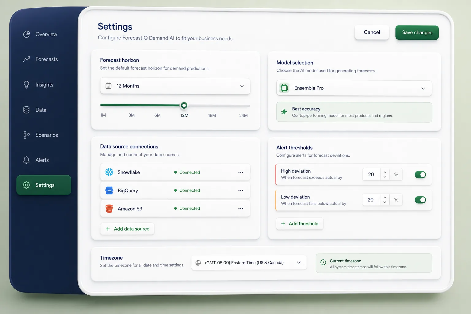 SKU-Level Retail Demand Forecasting — settings and configuration