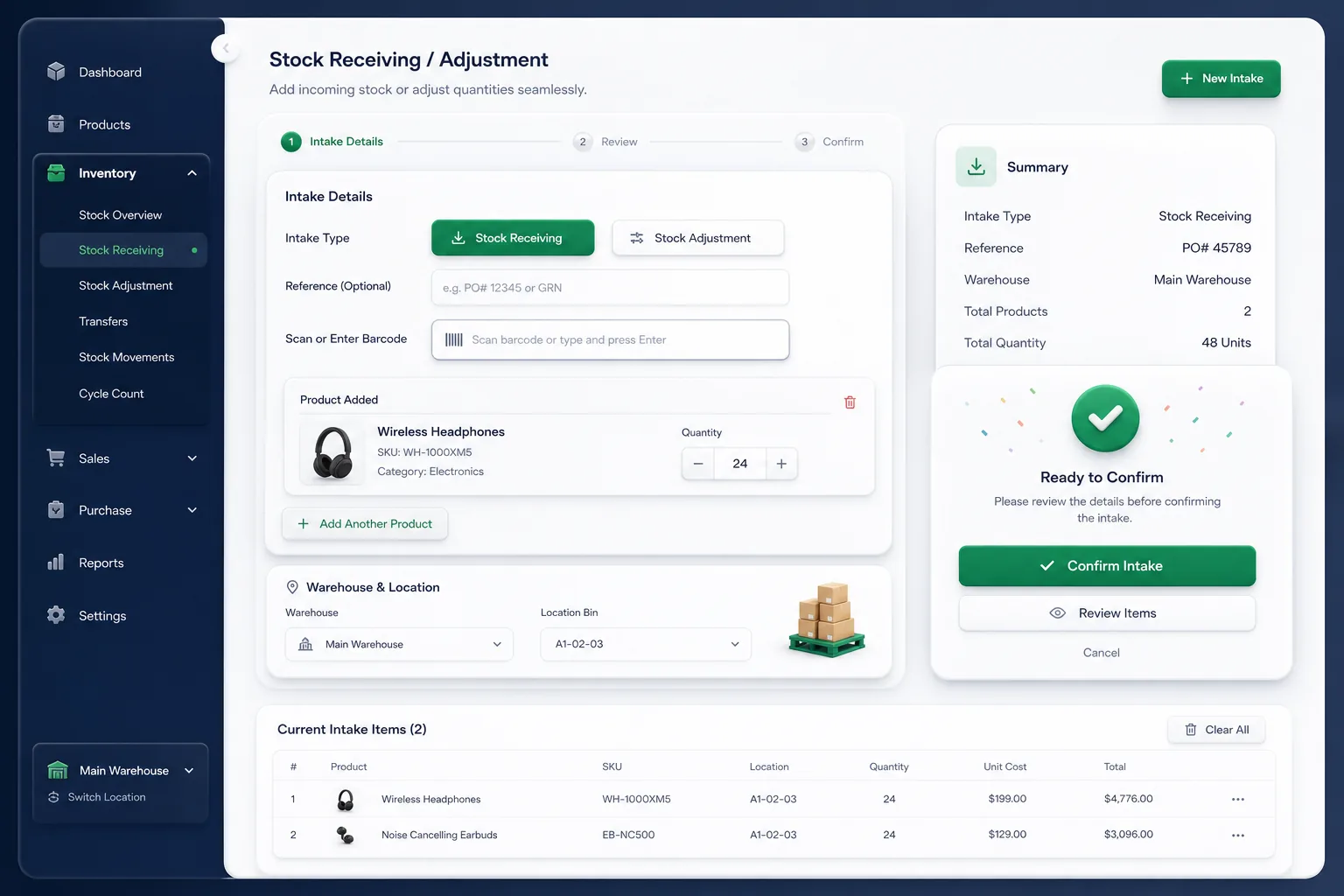 Offline Retail Inventory and Billing App — core workflow screen