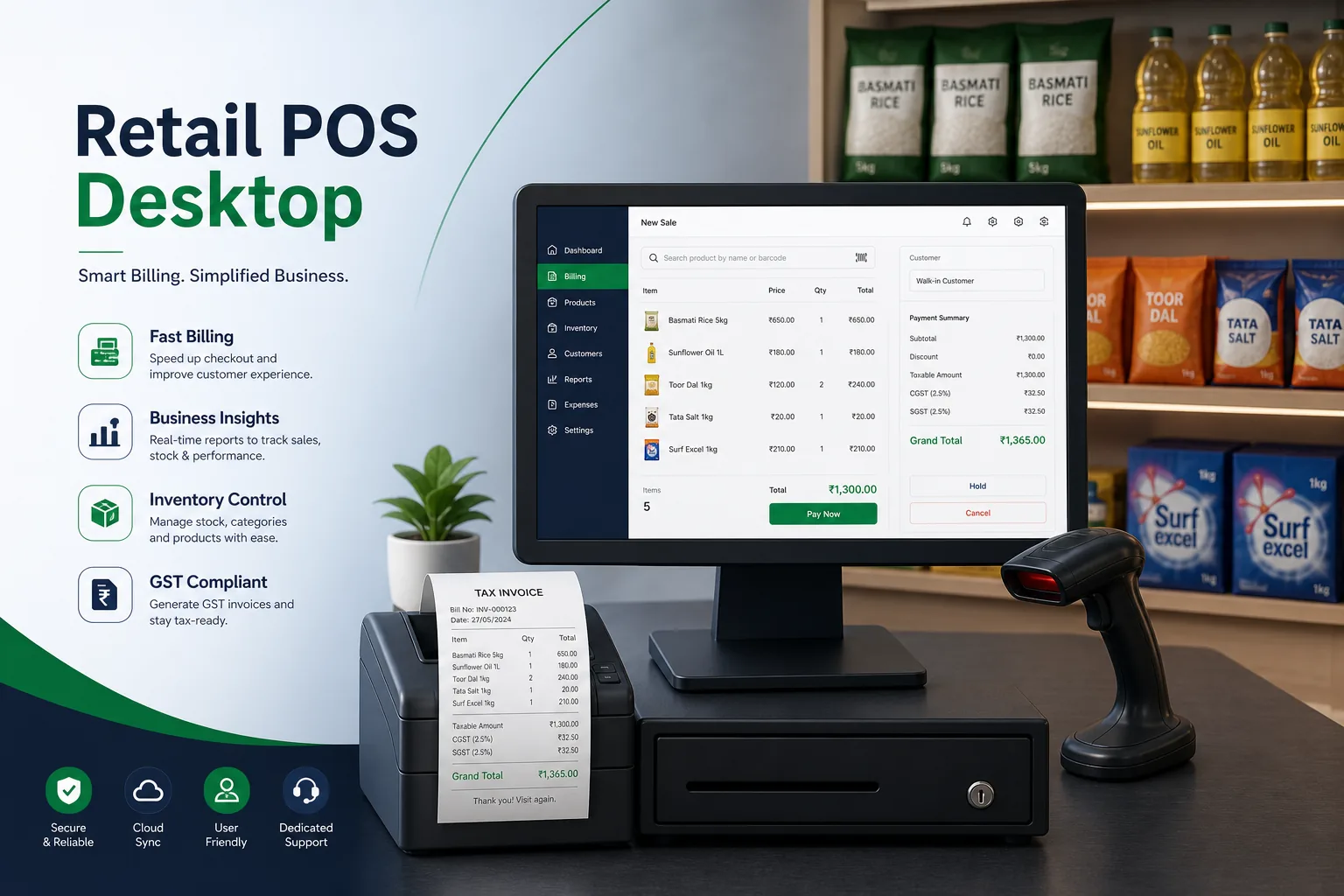 Offline Retail POS with GST Invoicing