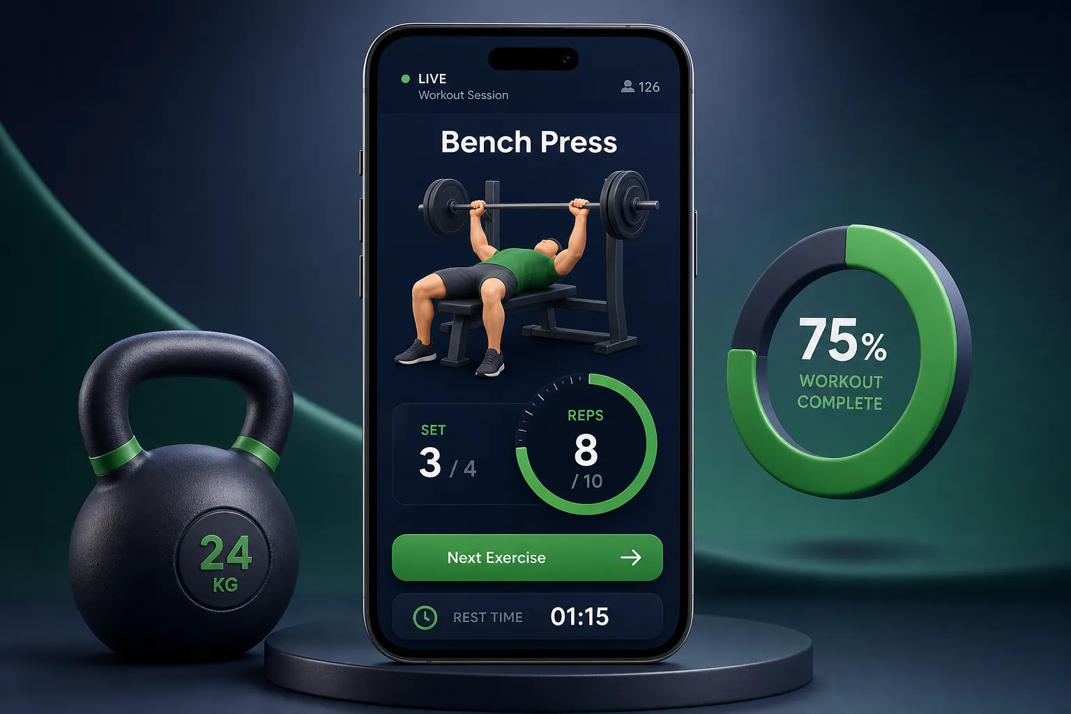 AI Fitness Coach App with Pose Detection — core workflow screen