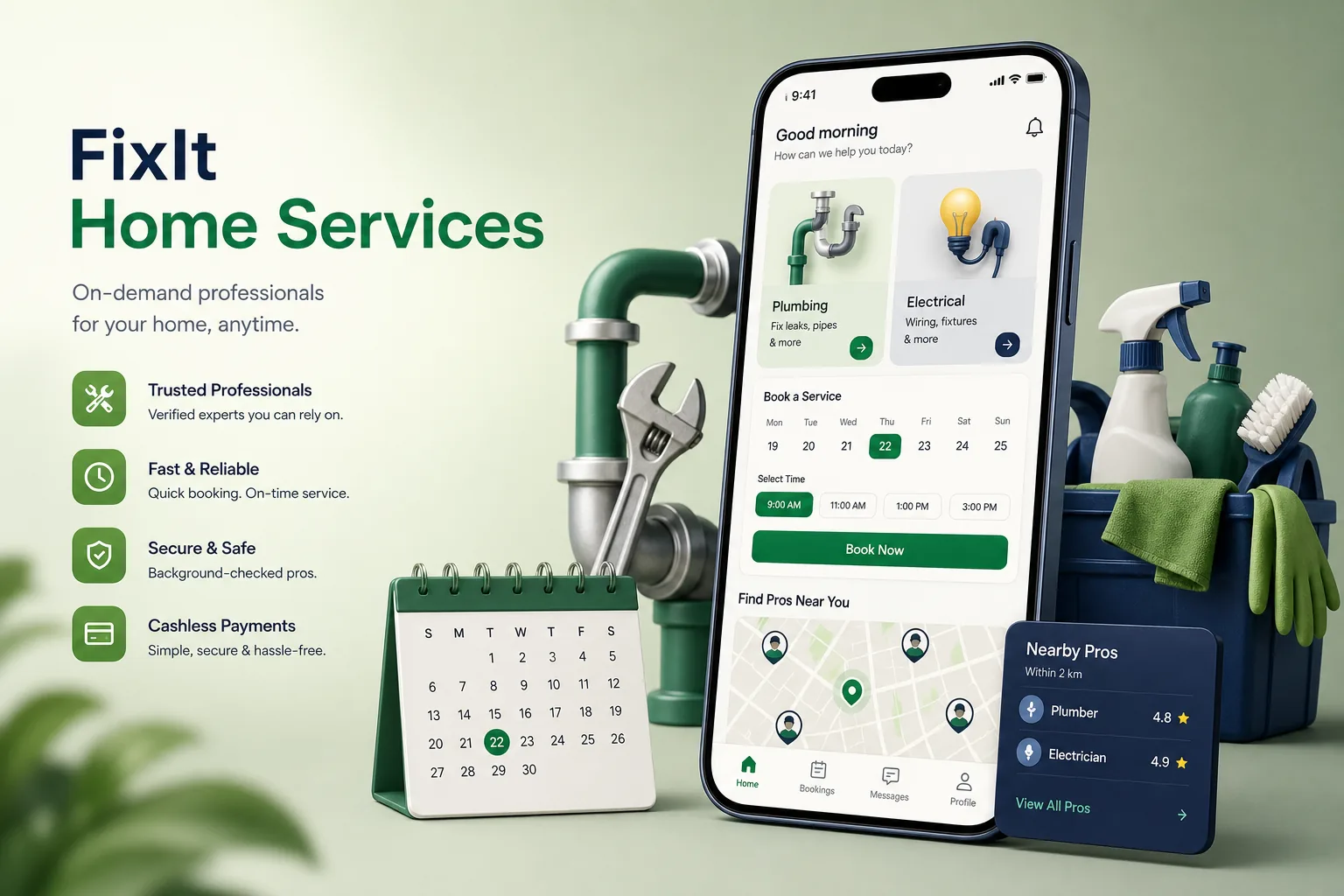On-Demand Home Services Booking App