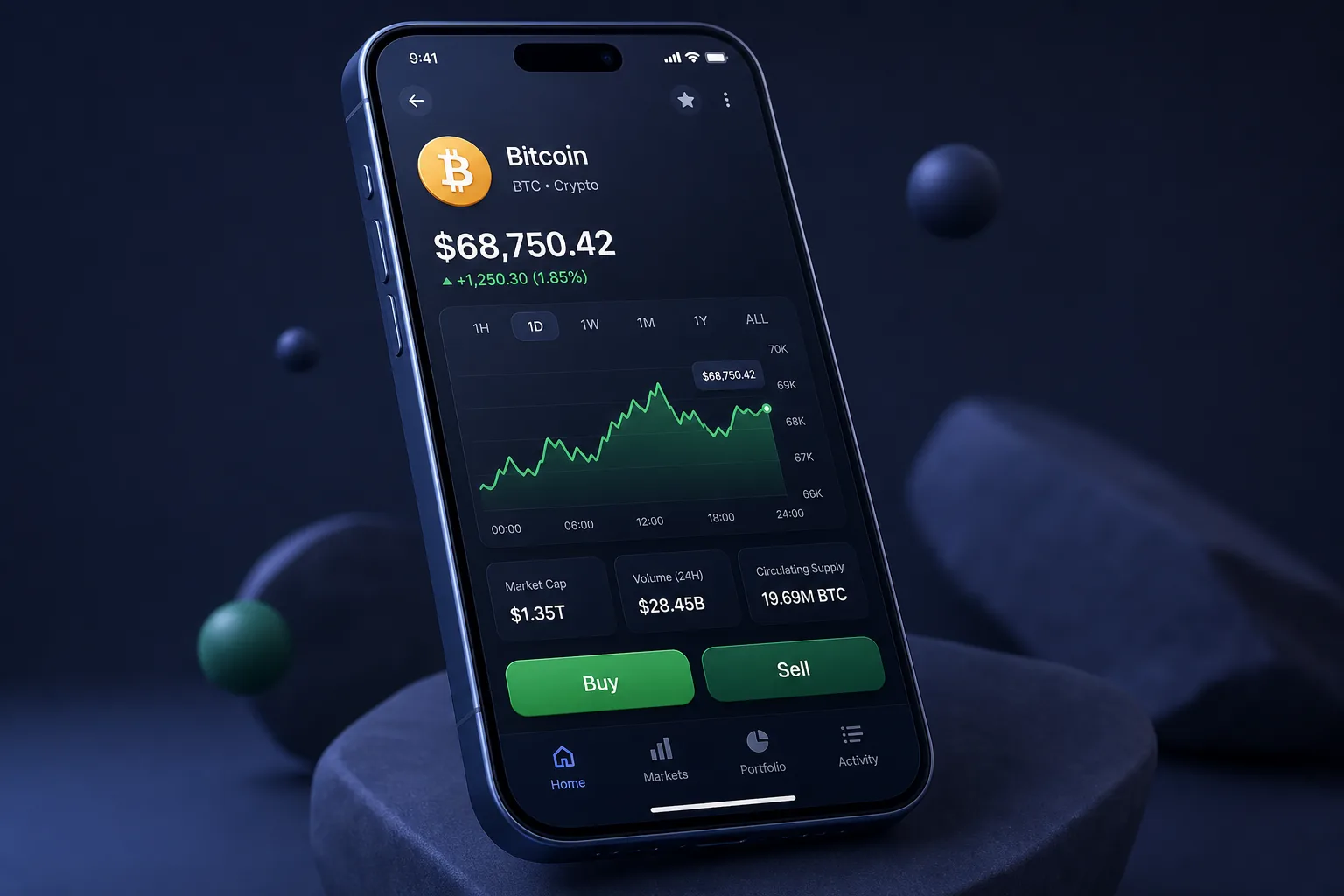 GC Buying Gift Card and Crypto Exchange — core workflow screen