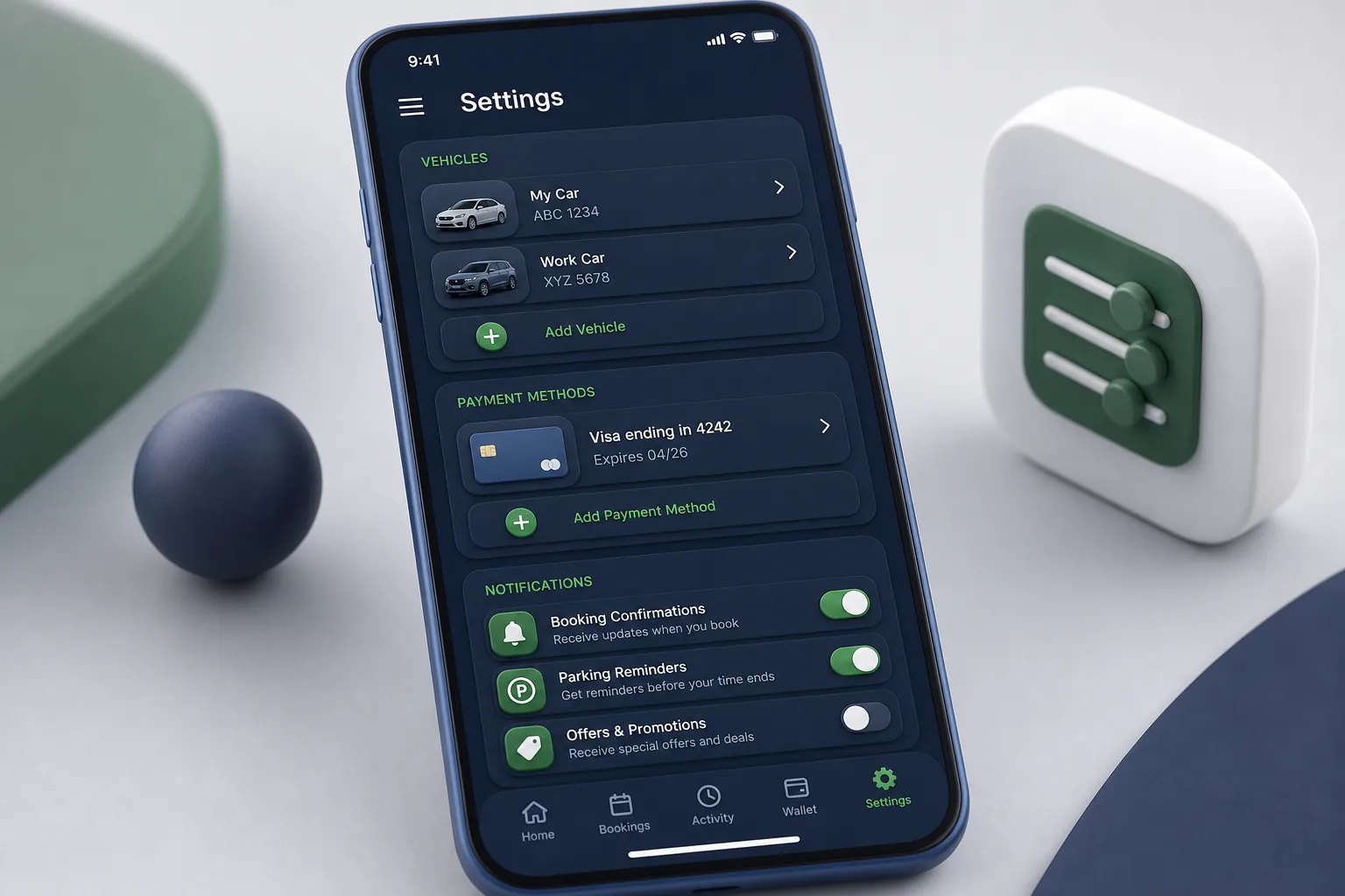 Smart Parking App with ANPR Entry — settings and configuration