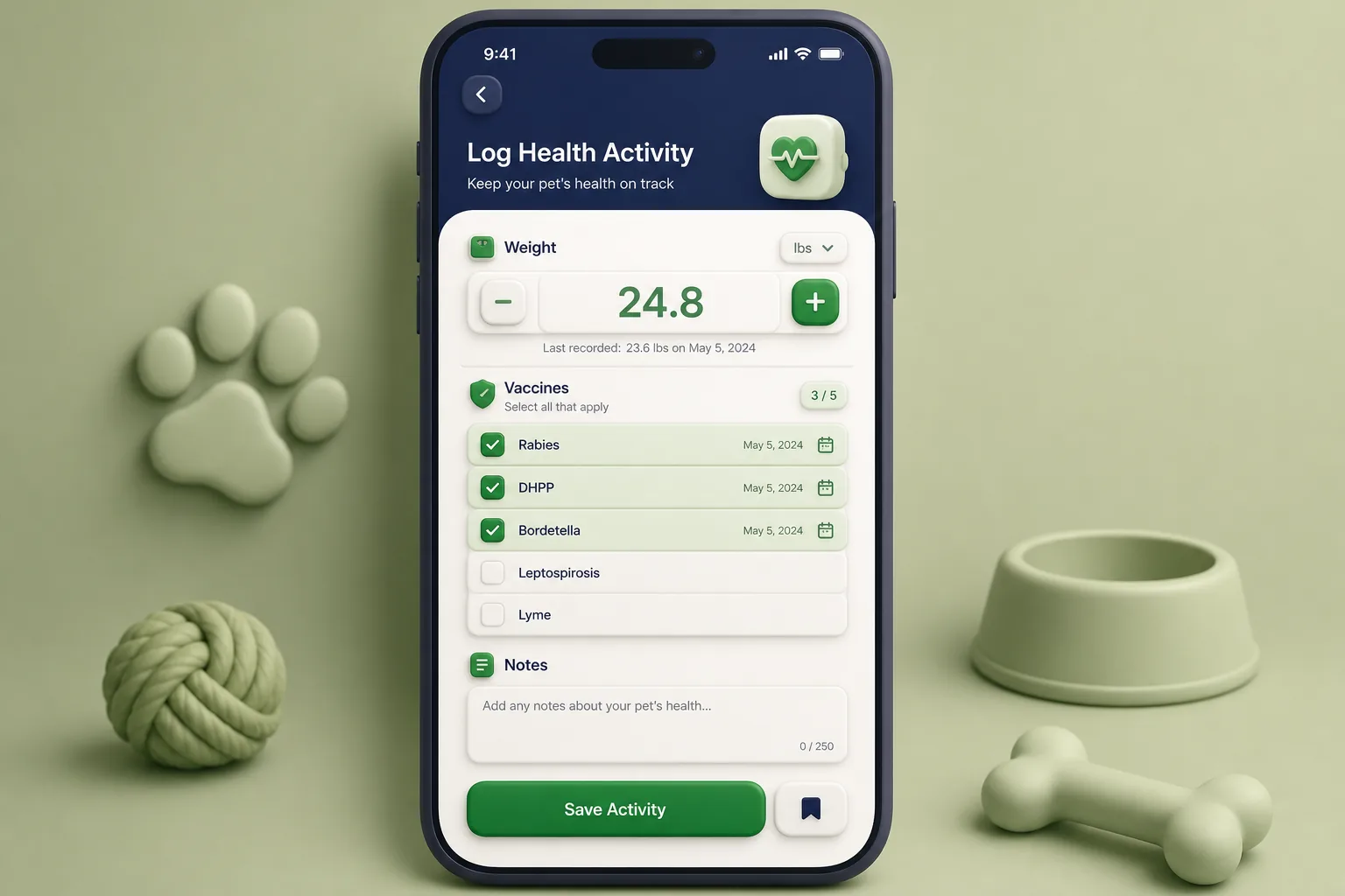 Pet Care App with Vet and Sitter Booking — core workflow screen
