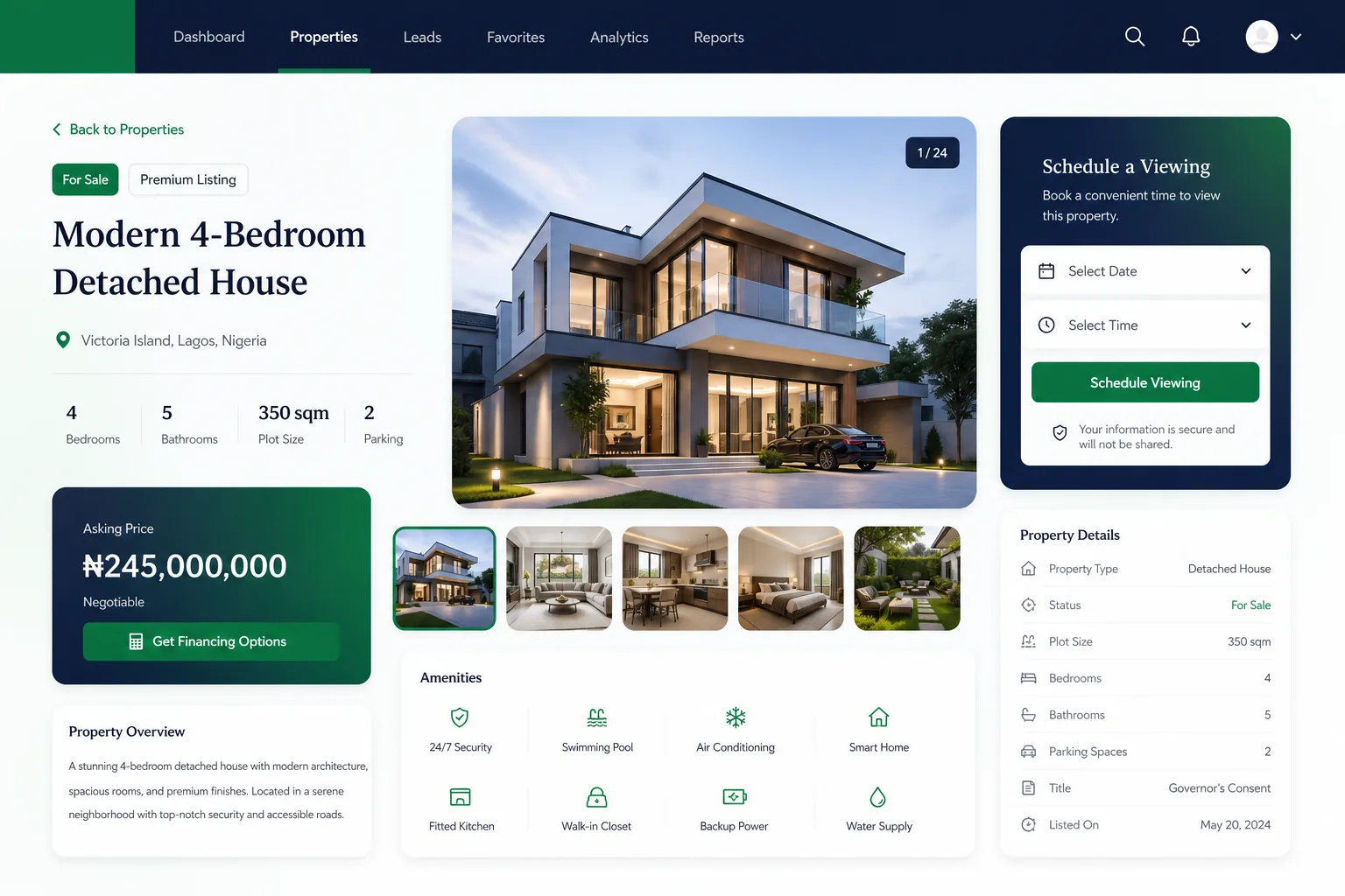 Puurspane Real Estate Platform — core workflow screen