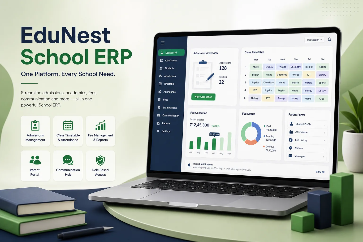 School ERP with Fees and Parent Portal