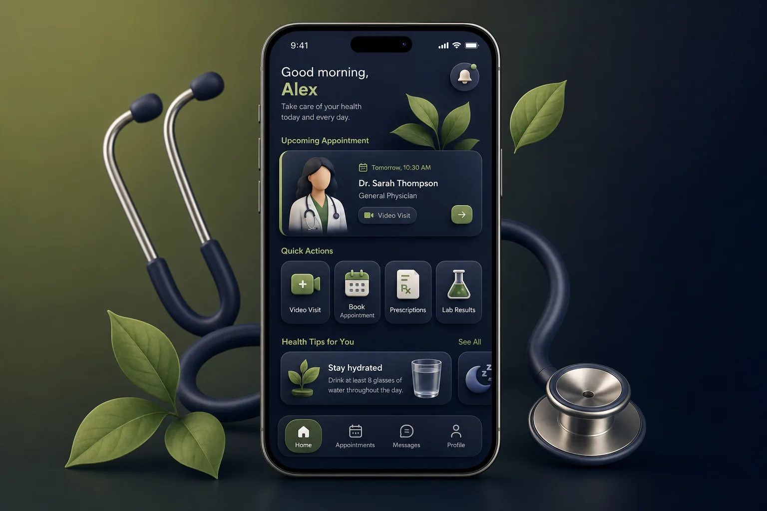 Telemedicine App with E-Prescriptions — dashboard overview