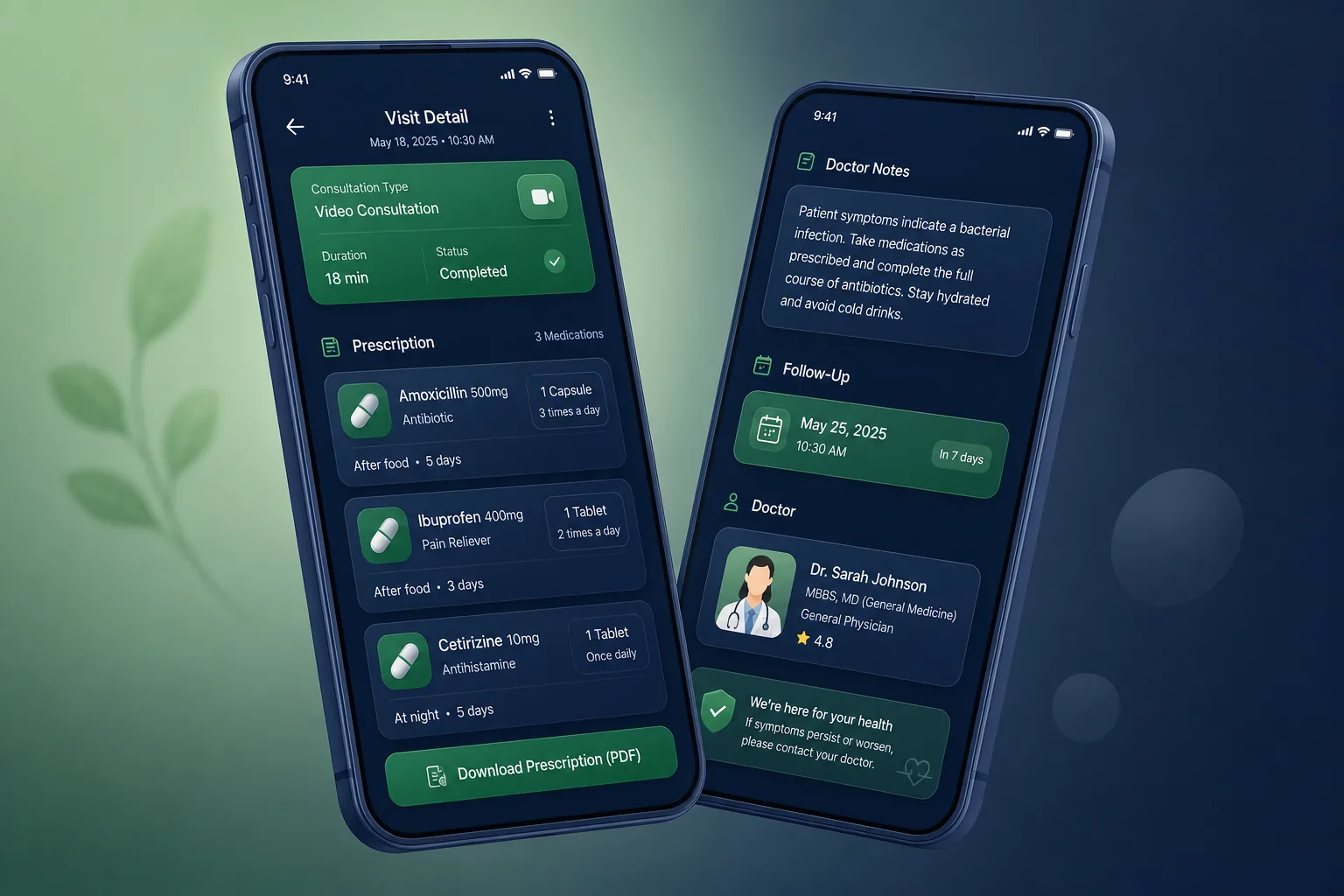 Telemedicine App with E-Prescriptions — analytics and reporting
