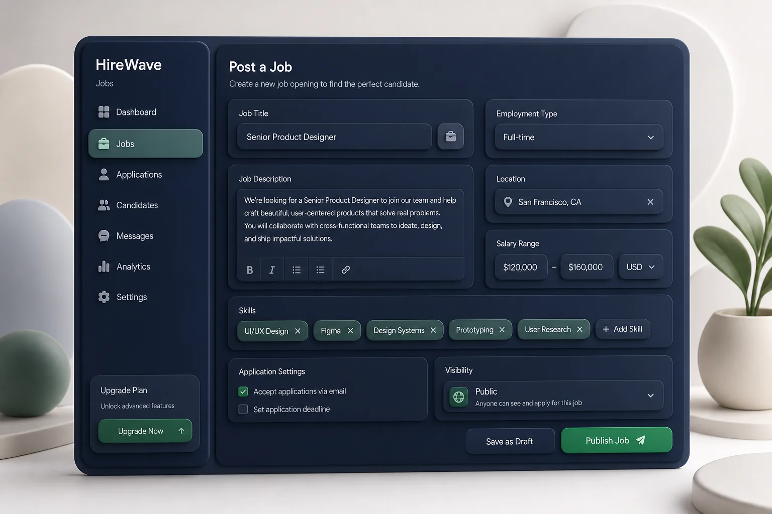 Temper Freelance Marketplace — core workflow screen