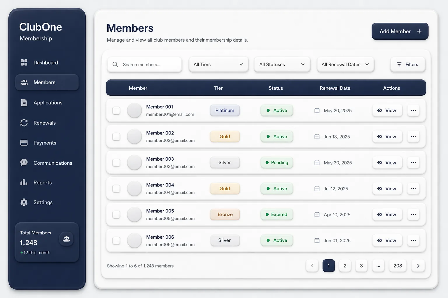 Multi-Location Tanning Salon SaaS — browse and list view
