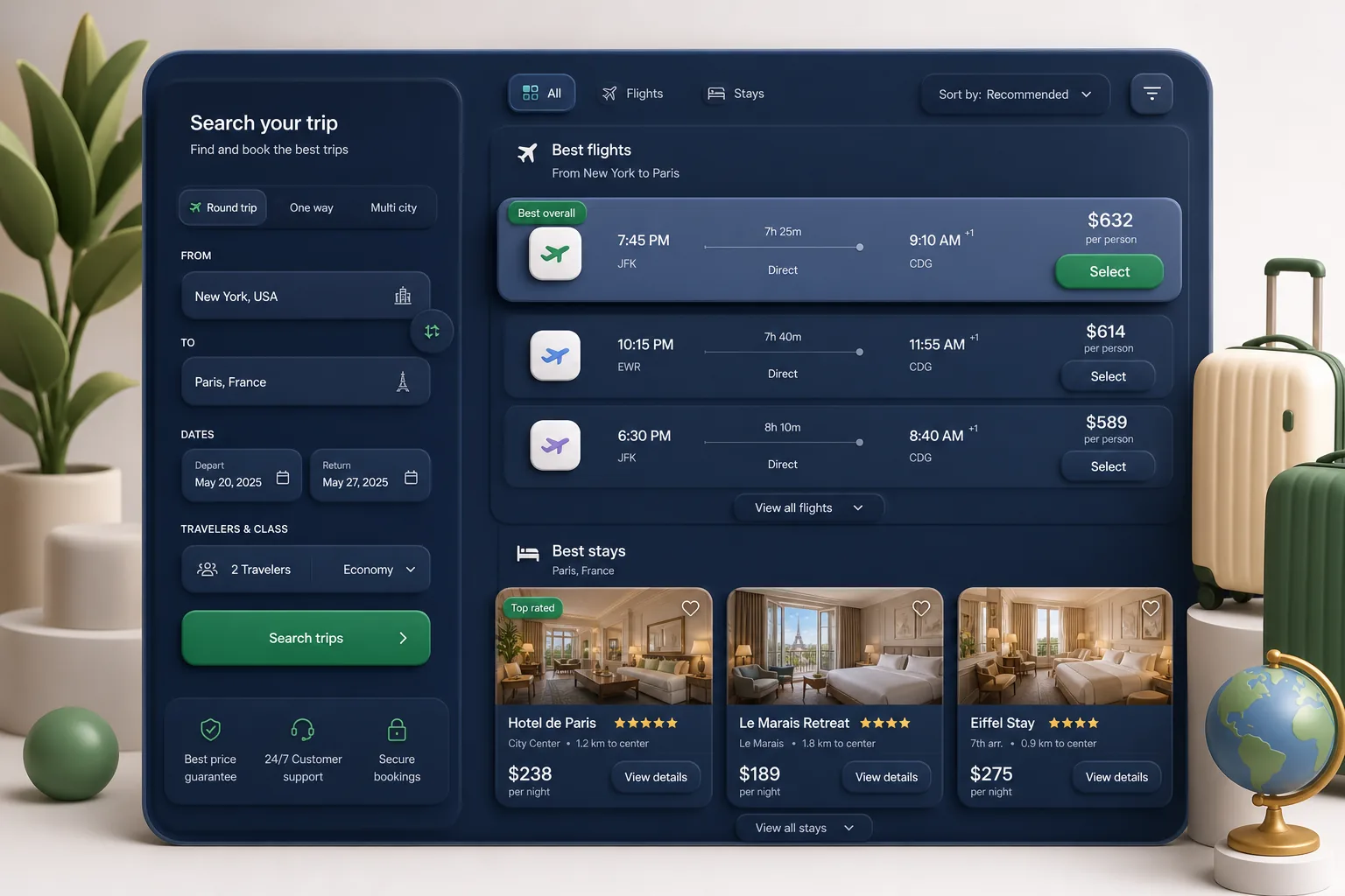 Travel Booking Site with GDS Integration — core workflow screen